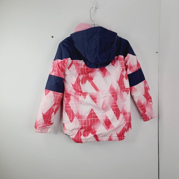 Columbia Girl's Pink Navy Mighty Mogul II Insulated Winter Snow Jacket Size M - Picture 3 of 7
